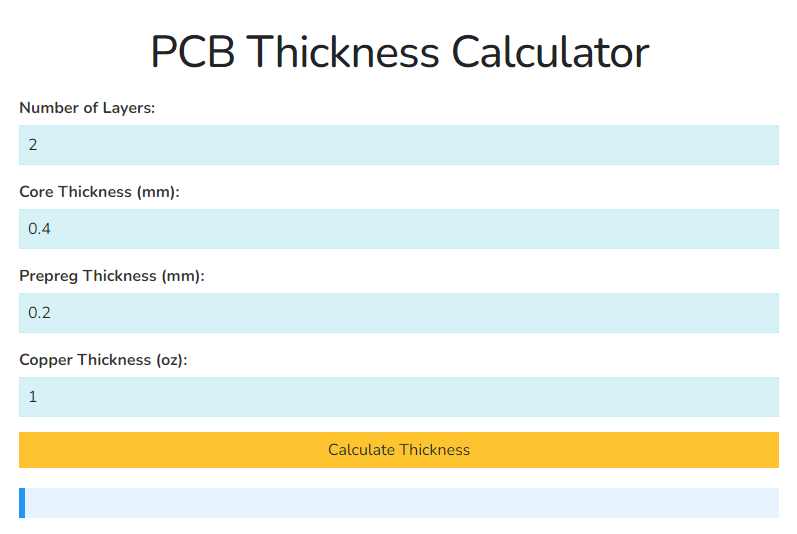 PCB Thickness Calculator